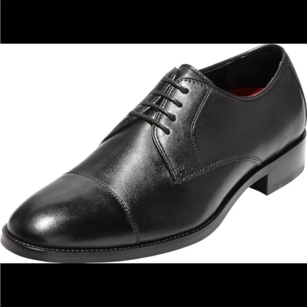 C11630 COLE HAAN‎ MEN'S LENOX HILL CAP TOE OXFORD SIZE 10 WIDE BLACK Classic
